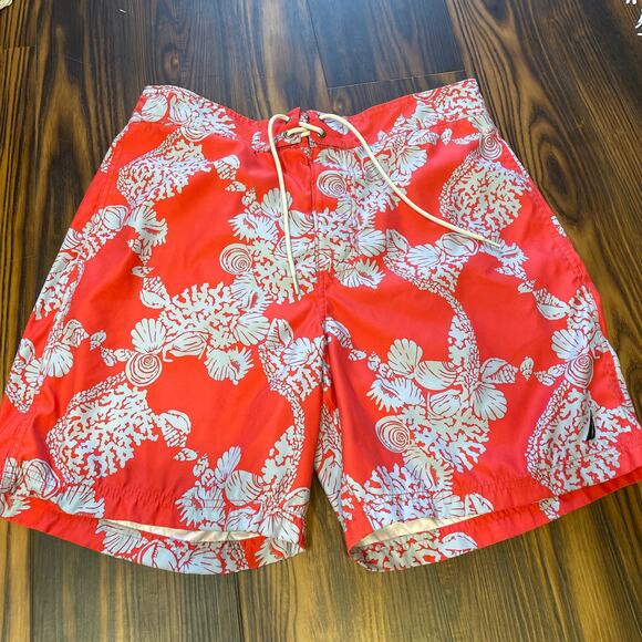 Nautica SeaLife Print Swim Trunks w/Pockets Size  L - Picture 1 of 13